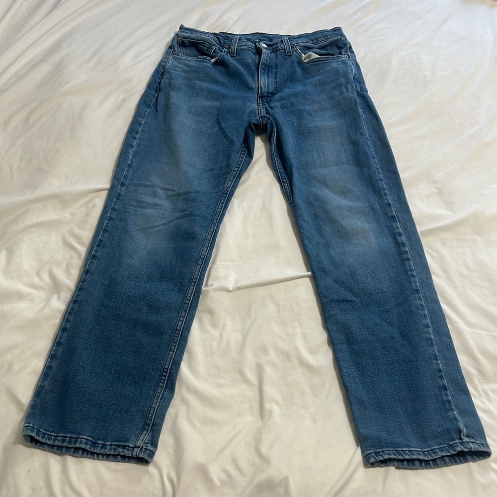 Levis 514 Straight Fit Mens Jeans Blue Denim 34x30 Medium Wash‎ 00514-1283